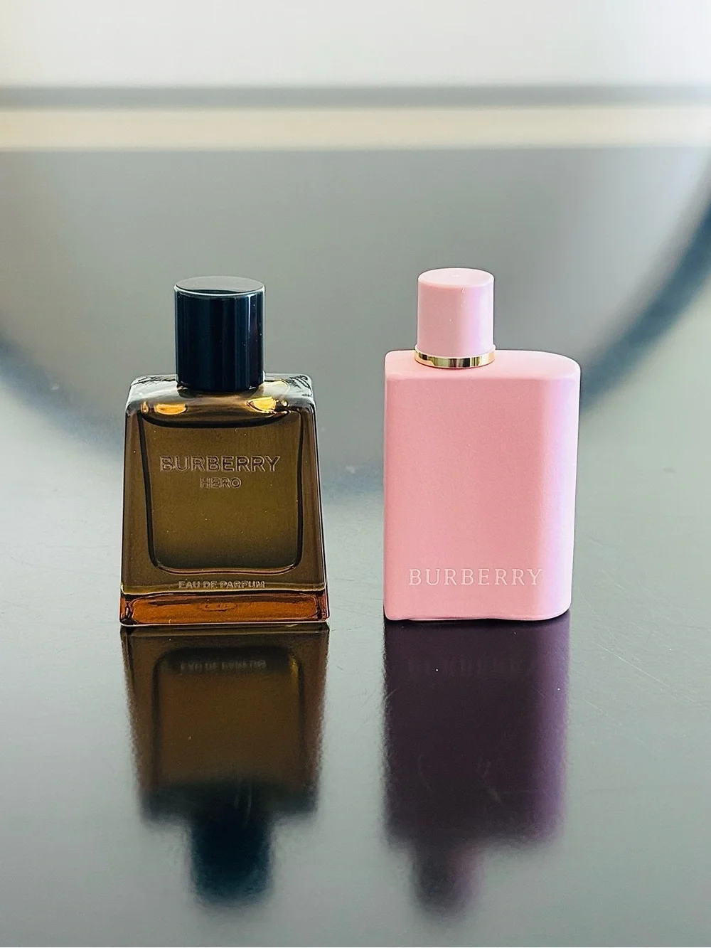 Burberry Hero and Her Miniature Fragrance Set with Drawstring Bag
